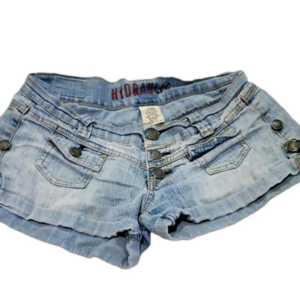 Hydraulic short denim shorts